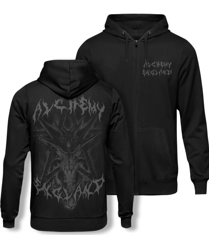 Alchemy England Creepy Lettering - Men's Hoodie Hoodie Jacket black - Image 2