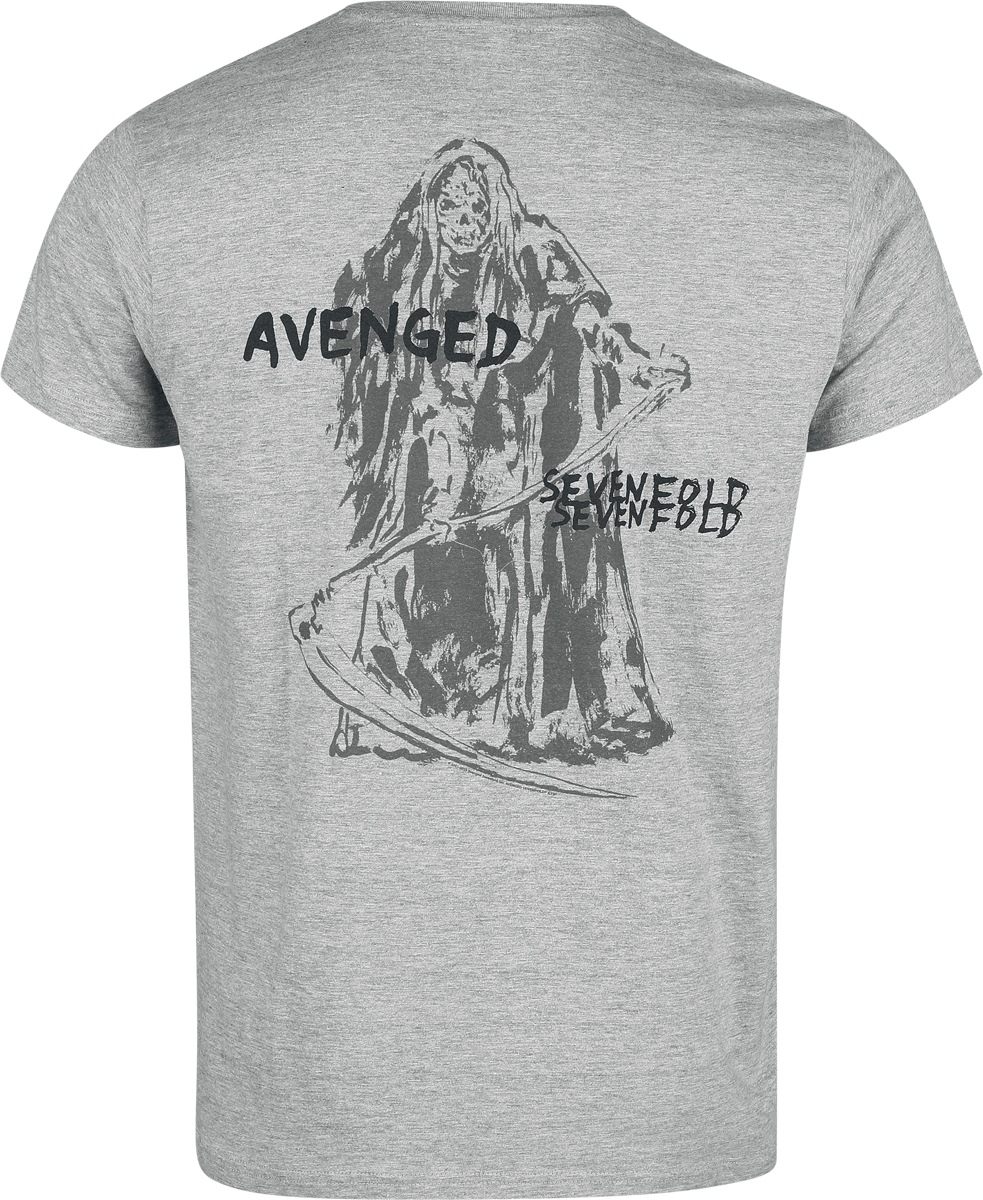 Avenged Sevenfold Scheleton Bat T-Shirt grey - Image 3