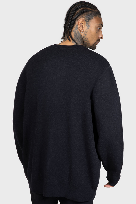 Killstar Blind Minds Knitted Jumper Sweatshirt black - Image 3