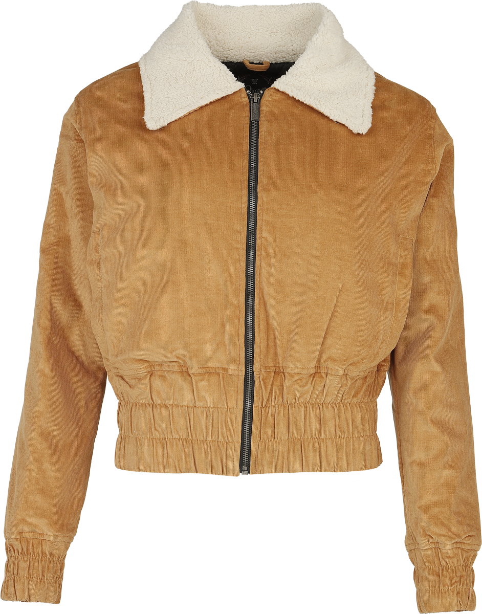 Queen Kerosin Cropped Corduroy Jacket Mid-Season Jackets brown - Image 3
