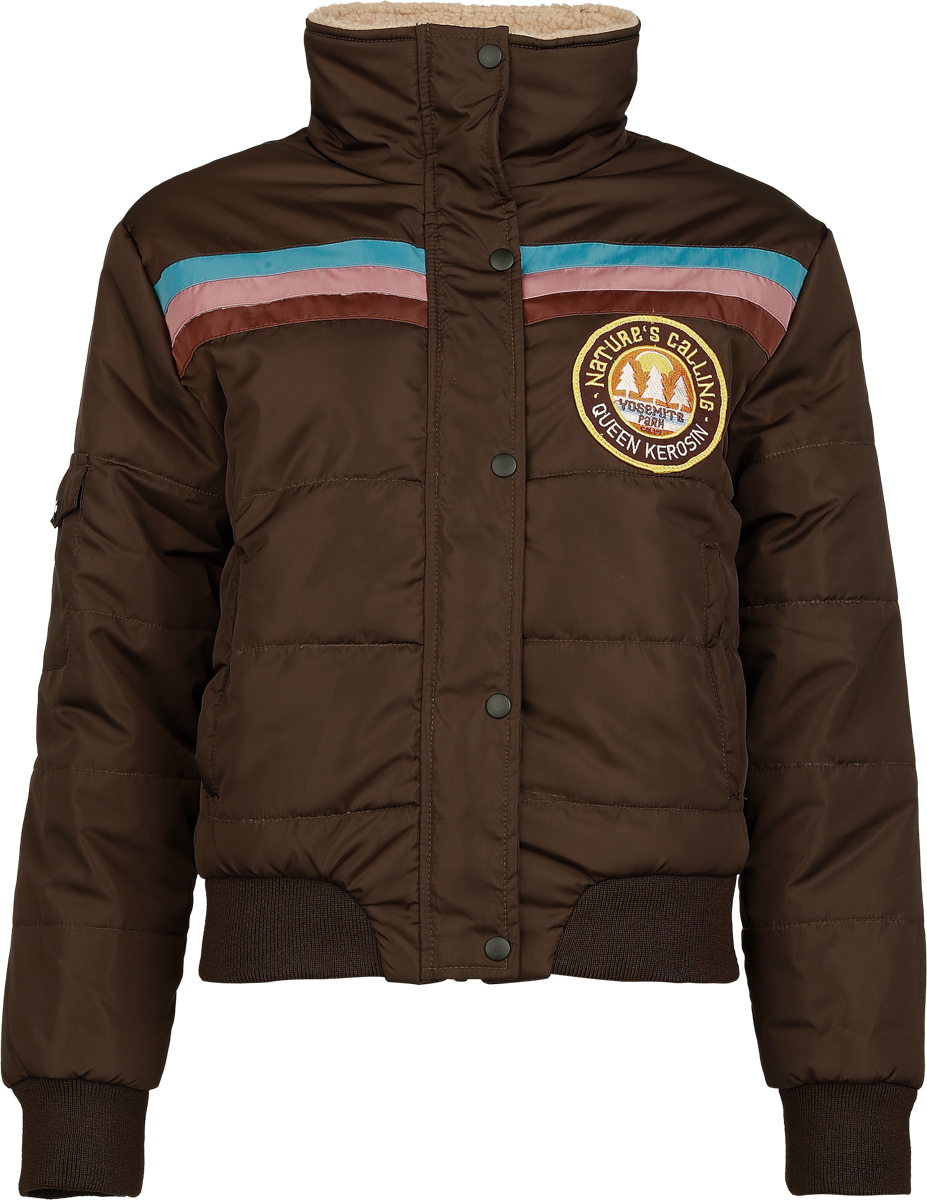 Queen Kerosin Nature's Calling Puffer Jacket Mid-Season Jackets brown - Image 3