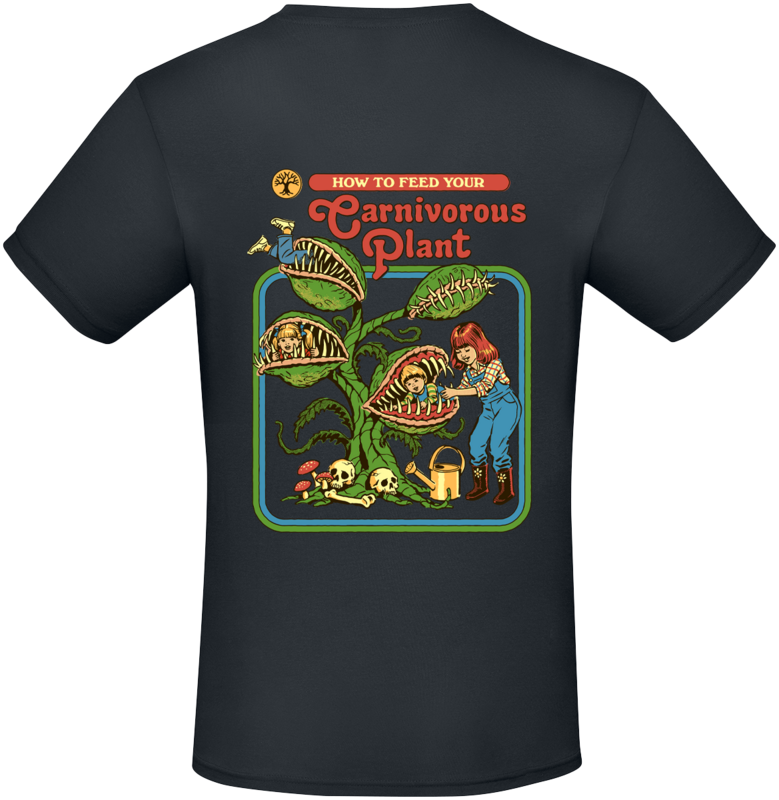 Steven Rhodes Carnivorous Plant T-Shirt black - Image 3