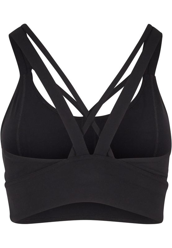 Urban Classics Ladies' Sports Bra crossed Bustier black - Image 3