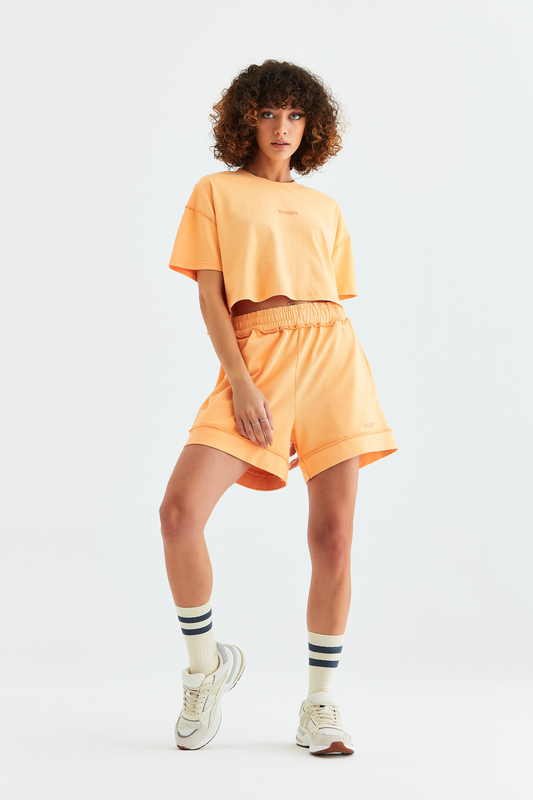 Rockupy Lightness 2 - Lara Cropped T-shirt T-Shirt orange - Image 3