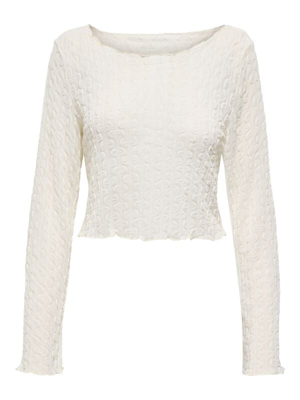 Only ONLLILIAN L/S BOATNECK TOP CS JRS Long-sleeve Shirt white - Image 2