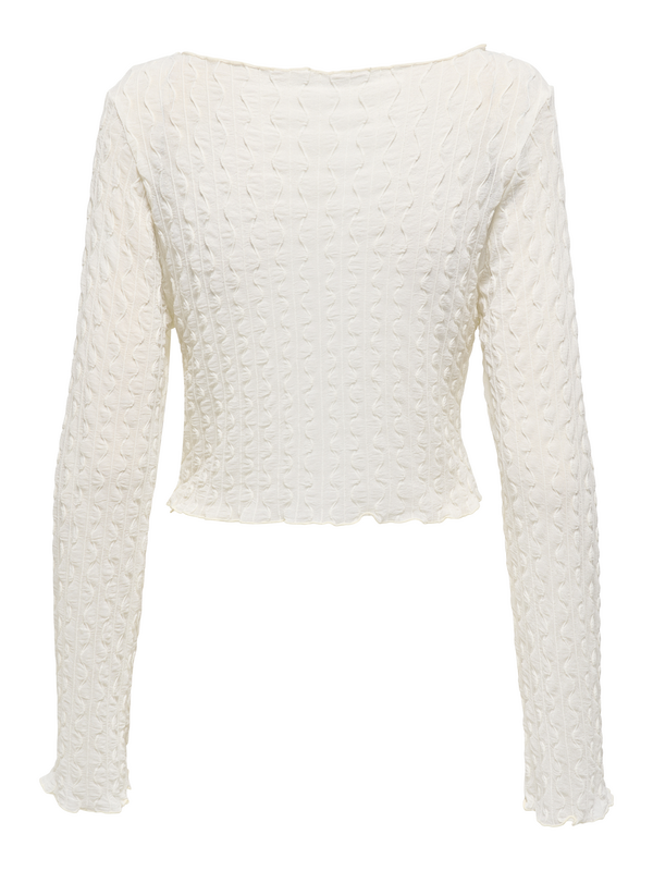 Only ONLLILIAN L/S BOATNECK TOP CS JRS Long-sleeve Shirt white - Image 3