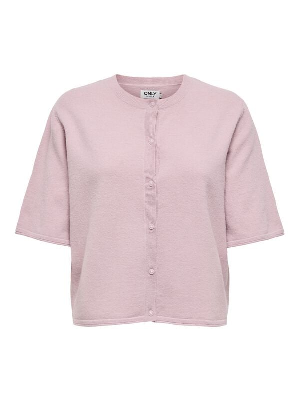 Only ONLTILDA S/S O-NECK CARDIGAN KNT Cardigan light pink - Image 2