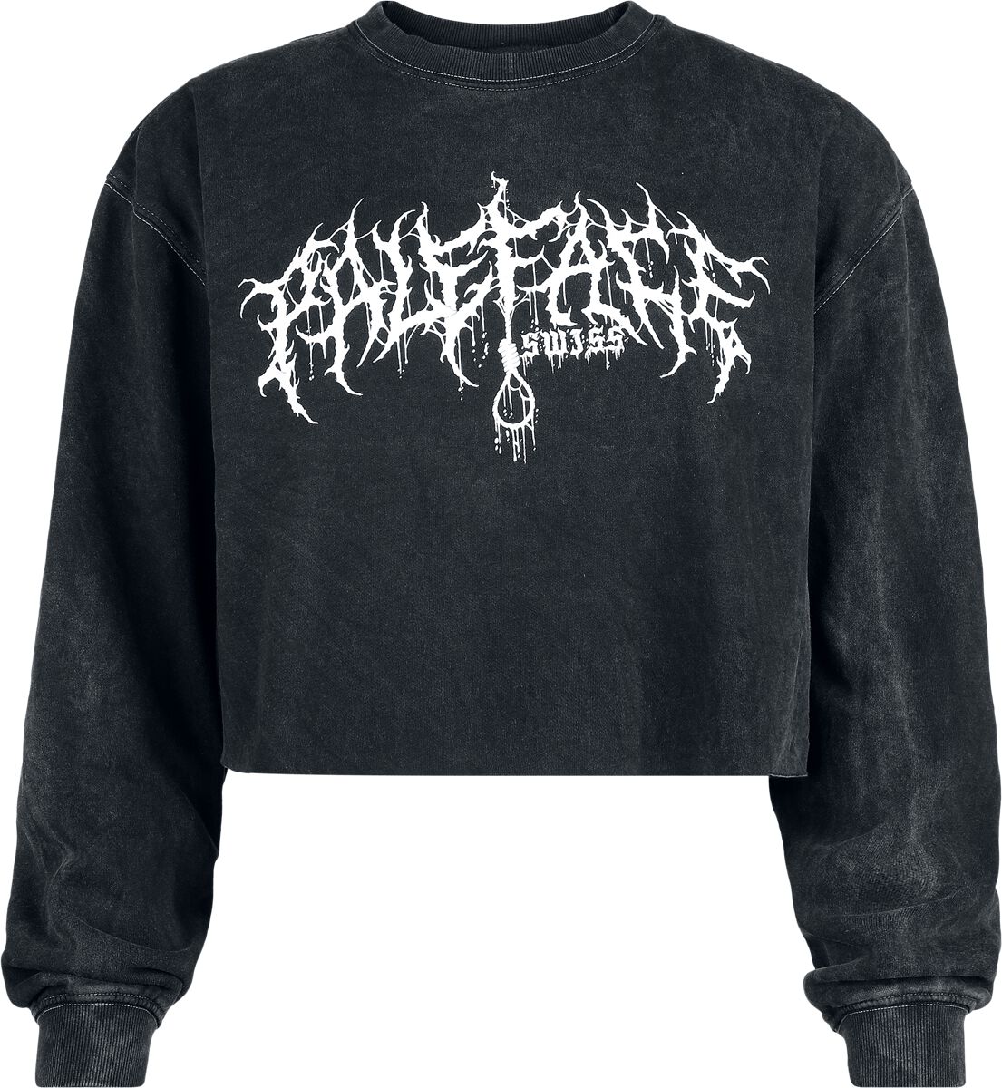Paleface Swiss White Logo Sweatshirt dark grey - Image 2