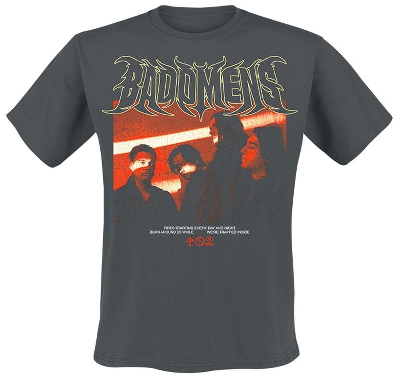 Bad Omens Fires Starting Every Day And Night T-Shirt dark grey - Image 2