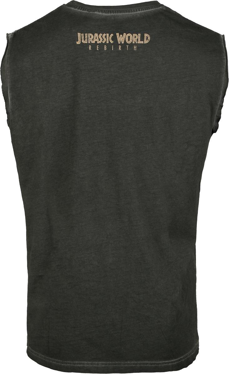 Jurassic Park Jurassic World - Cracked Earth Logo Tanktop grey - Image 3