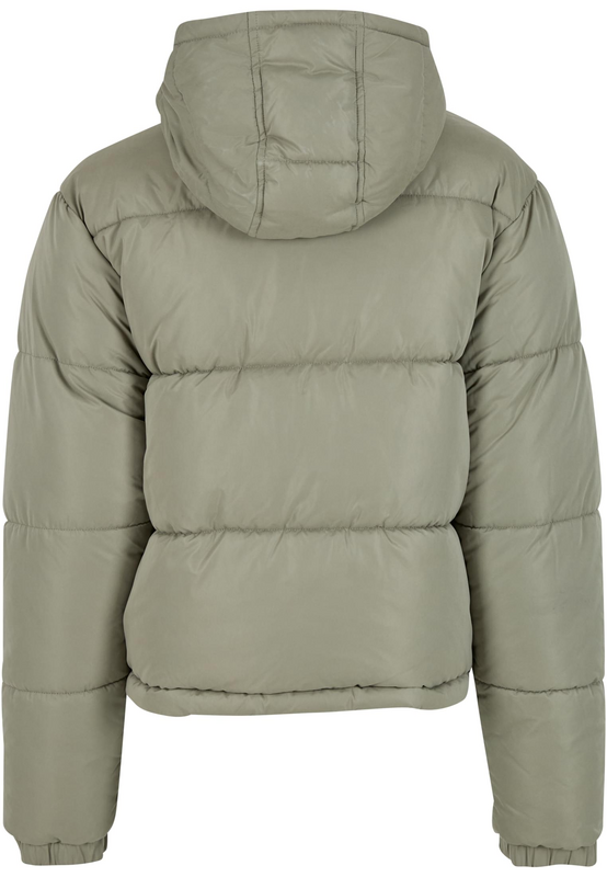 Urban Classics Ladies' Peached Puffer Jacket with hood Winter Jacket olive - Image 3