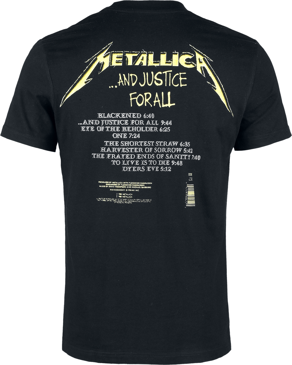 Metallica ...And Justice For All - Tracklist - Heavyweight T-Shirt black - Image 3