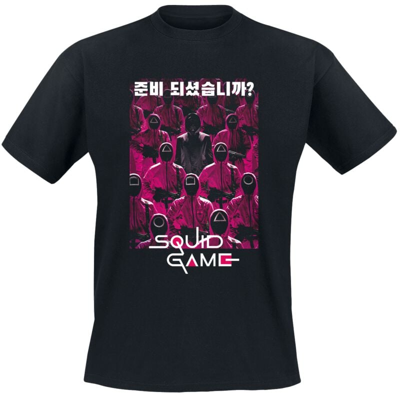 Squid Game Guards Group Korean T-Shirt black - Image 2