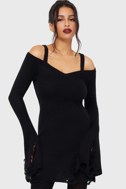 Killstar Night Widow Mini Dress Mini Dress black - Image 2