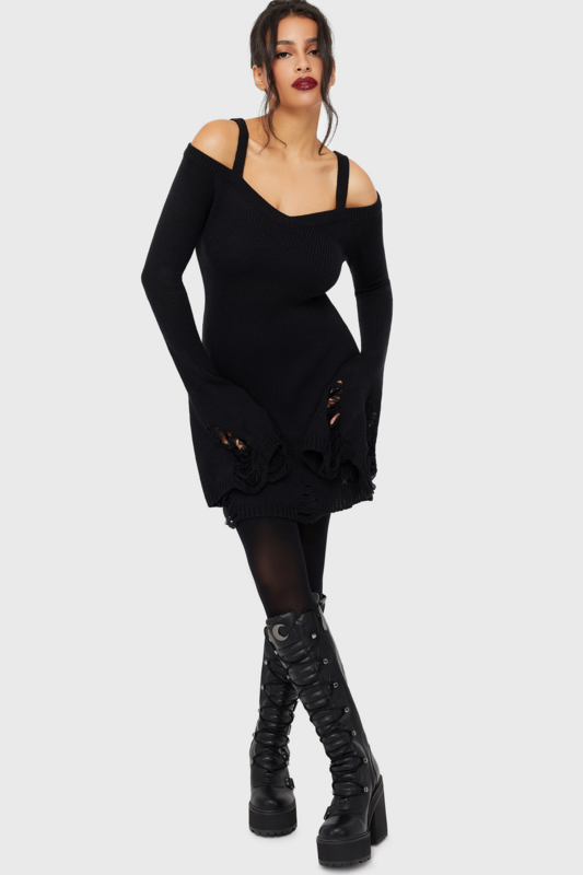 Killstar Night Widow Mini Dress Mini Dress black - Image 3