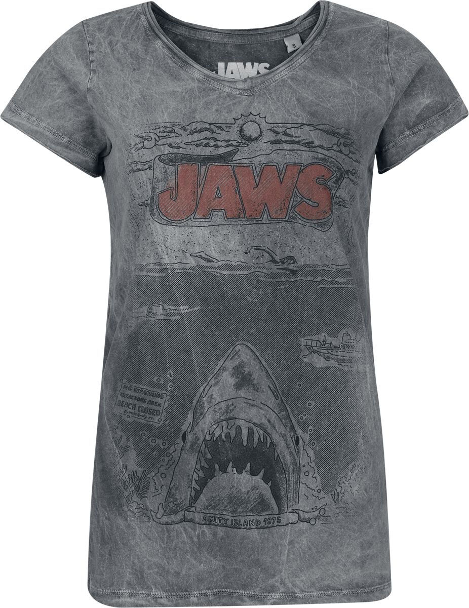 Jaws Jaws - Comic T-Shirt grey - Image 2