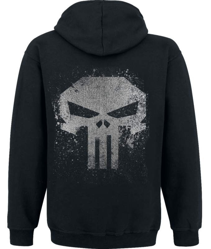 The Punisher Punisher Skull with Metallic Link Hoodie black - Image 3