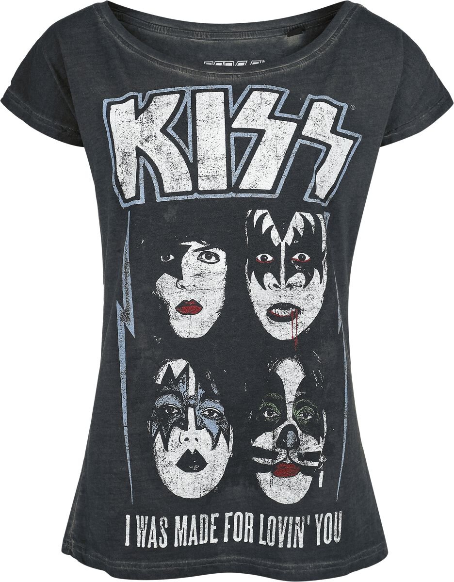 Kiss I Was Made For Lovin' You T-Shirt dark grey - Image 2