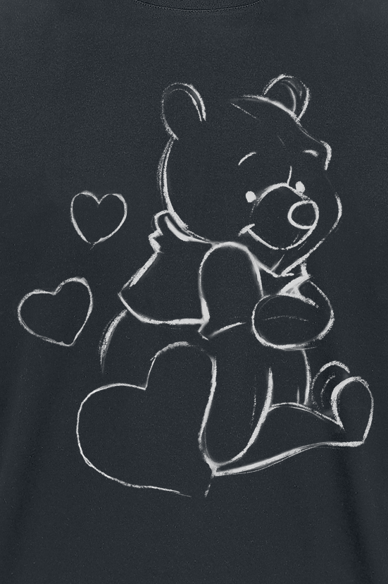 Winnie the Pooh Outline Sketch T-Shirt black - Image 3
