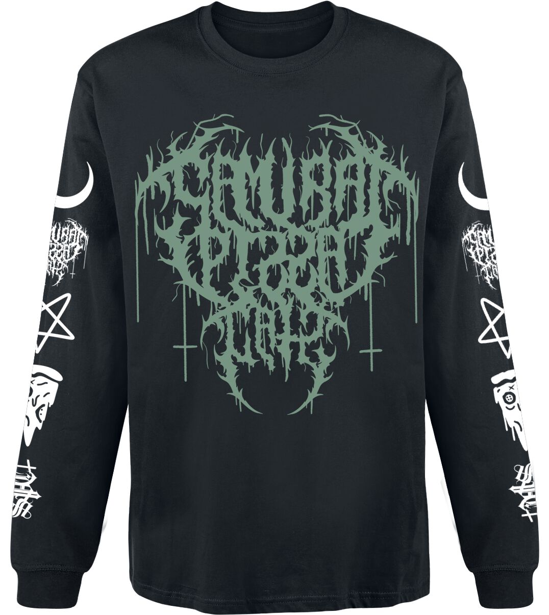 Samurai Pizza Cats In Cats We Trust Long-sleeve Shirt black - Image 2