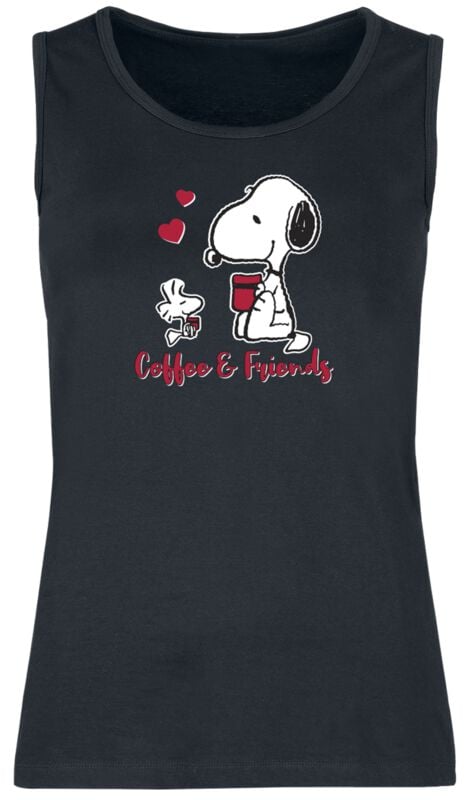 Peanuts Coffee & Friends Tanktop black - Image 2