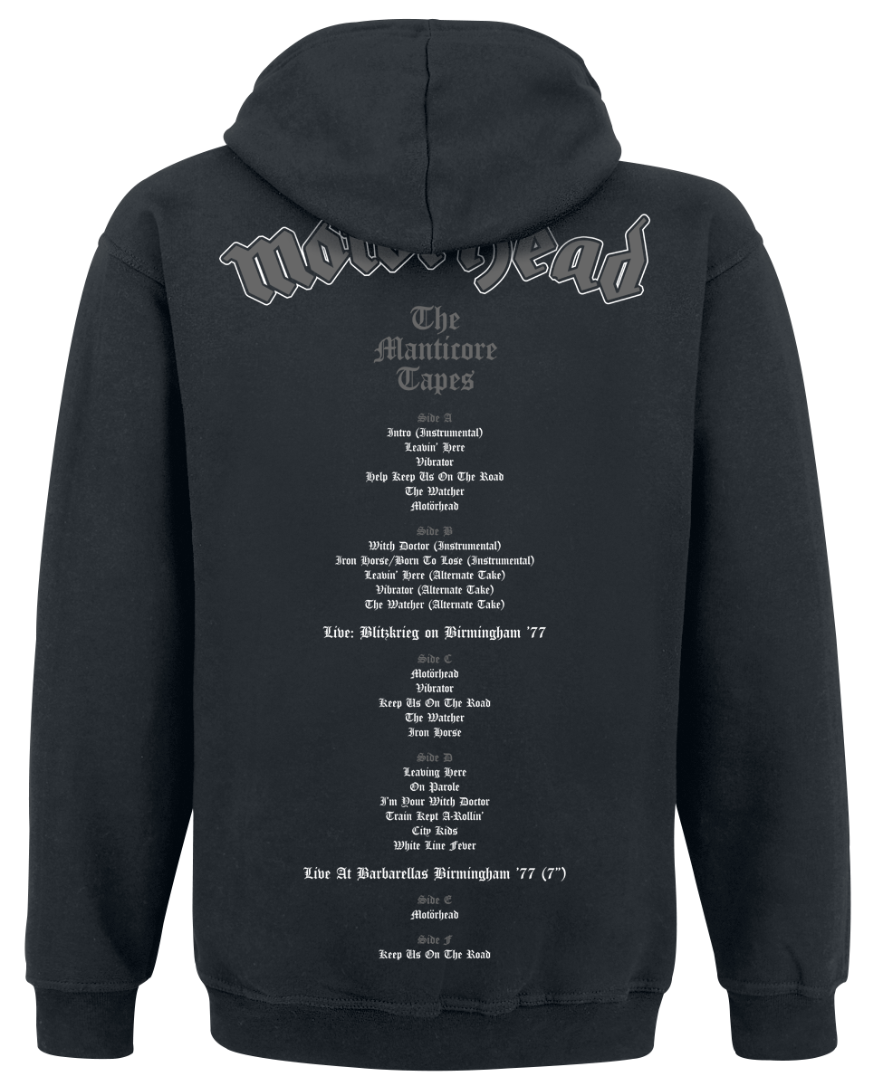 Motörhead The Manticore Tapes Tracklist Hoodie black - Image 3