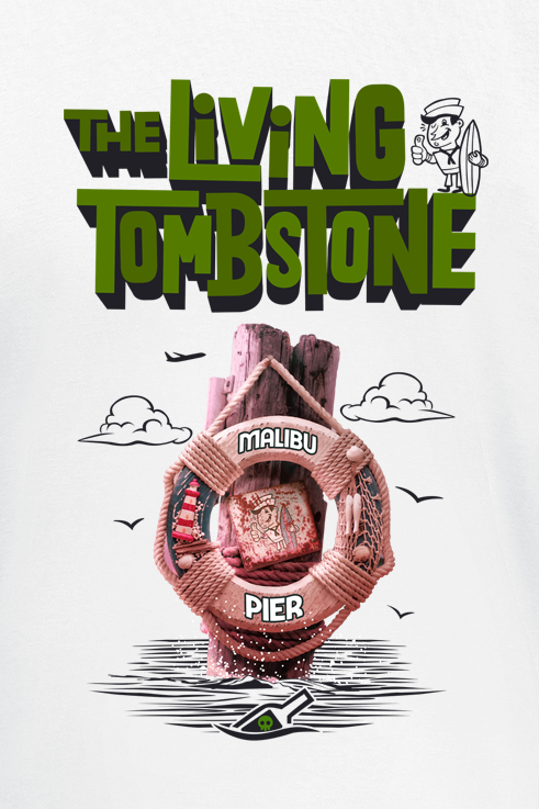 The Living Tombstone Malibu Pier T-Shirt white - Image 3