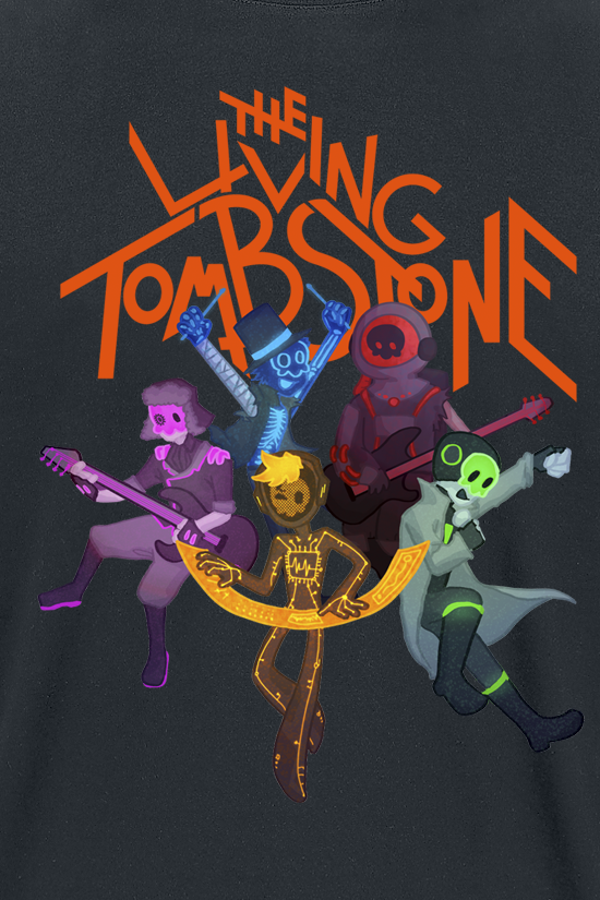 The Living Tombstone Illustration Band T-Shirt black - Image 3