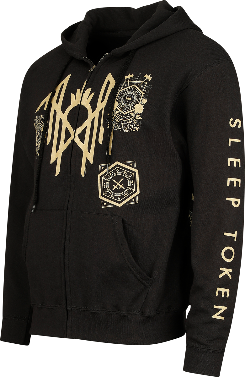 Sleep Token Patch Zip Hoodie Hoodie Jacket black - Image 3