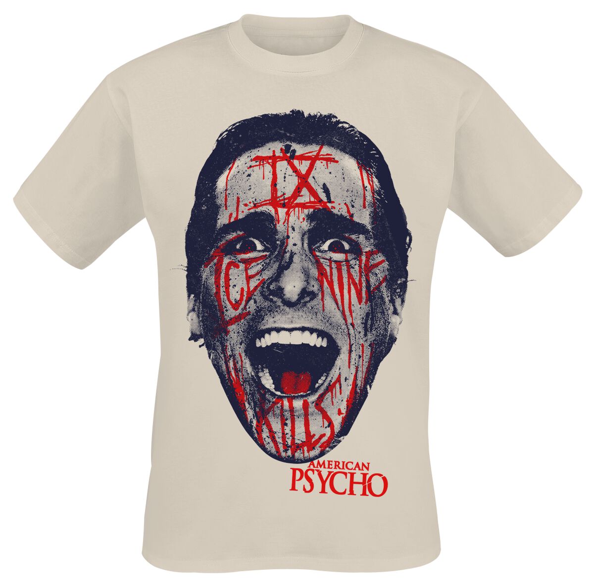 Ice Nine Kills Bateman Face T-Shirt sand - Image 2