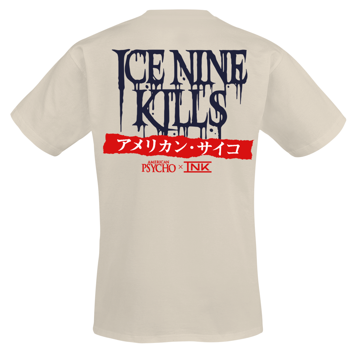 Ice Nine Kills Bateman Face T-Shirt sand - Image 3