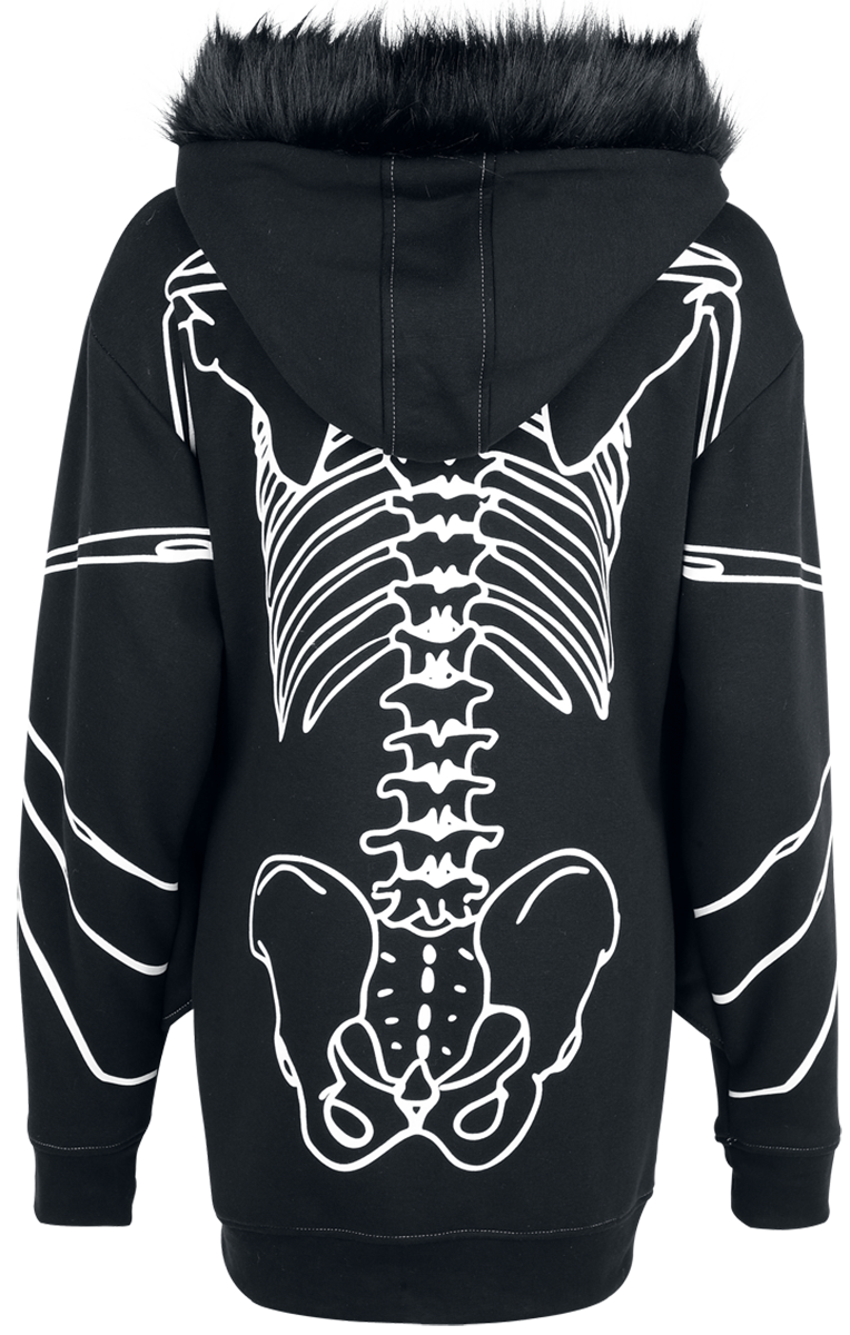 Vixxsin Anatomy Bat Hoodie Jacket Hoodie Jacket black - Image 3