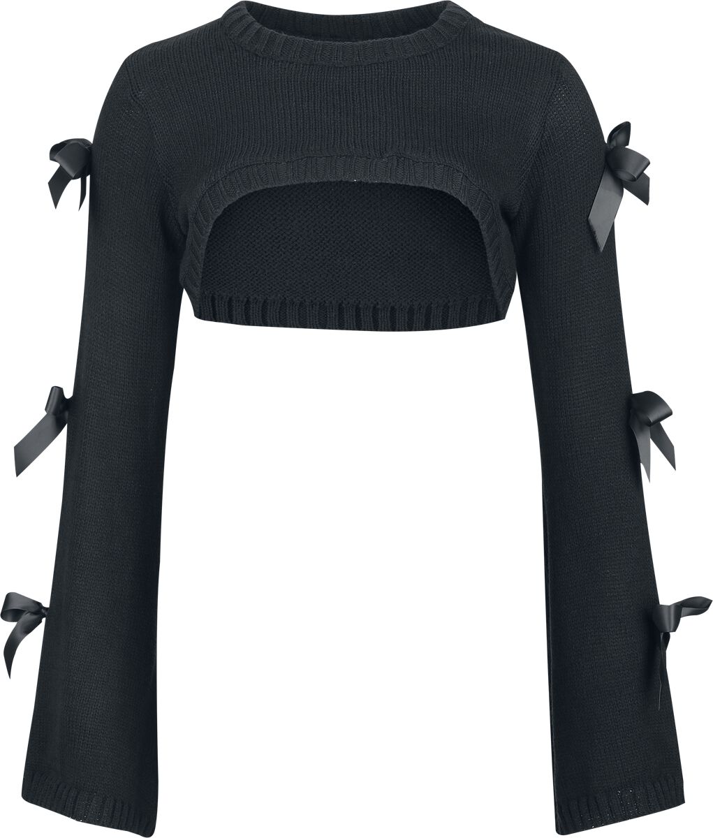 Poizen Industries Shadowbell Bolero Knit jumper black - Image 2