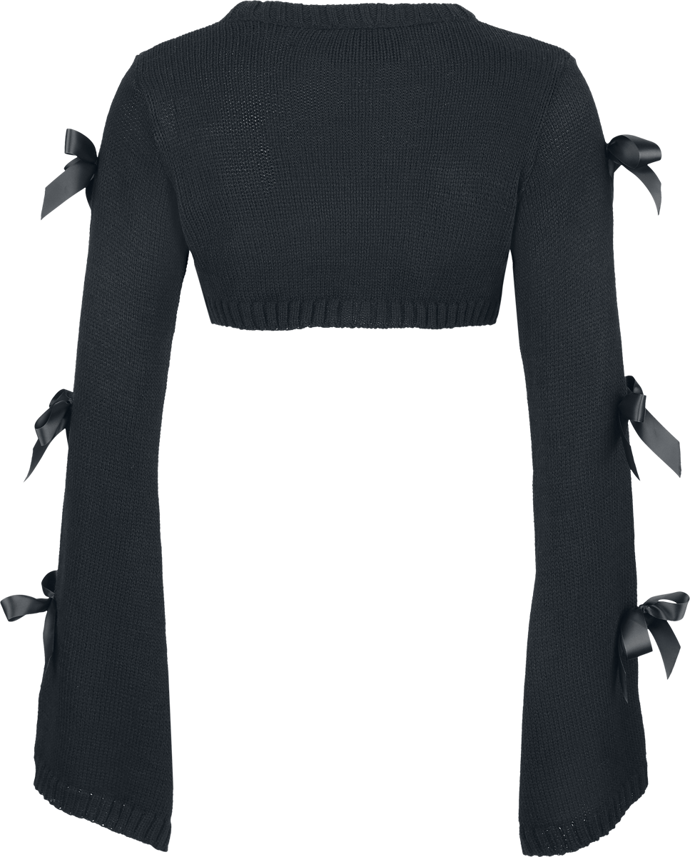 Poizen Industries Shadowbell Bolero Knit jumper black - Image 3