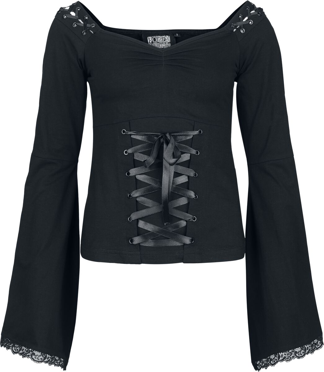 Poizen Industries Maelys Top Long-sleeve Shirt black - Image 2