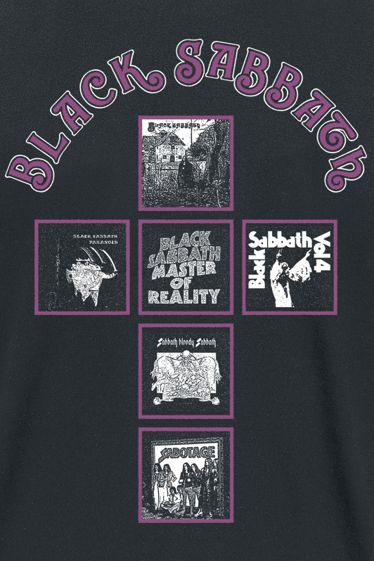 Black Sabbath Album Covers Cross T-Shirt black - Image 3