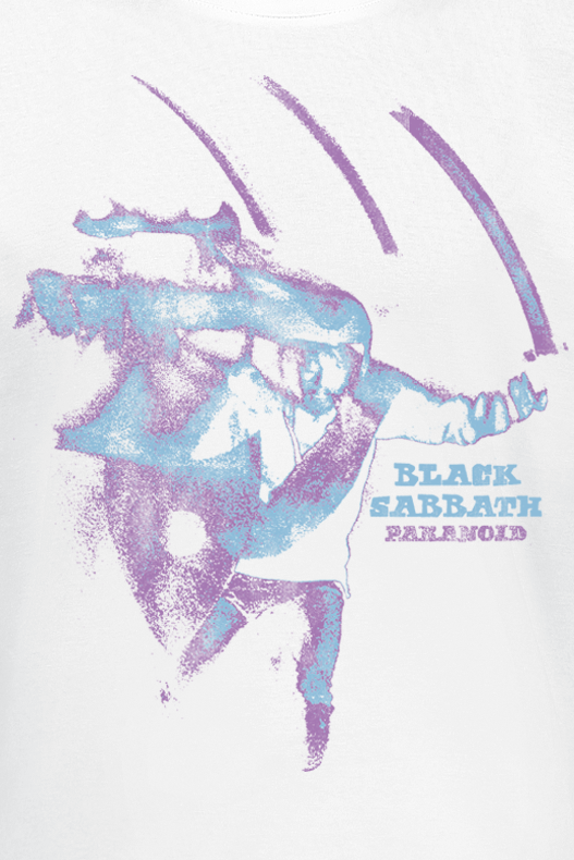 Black Sabbath Paranoid T-Shirt white - Image 3