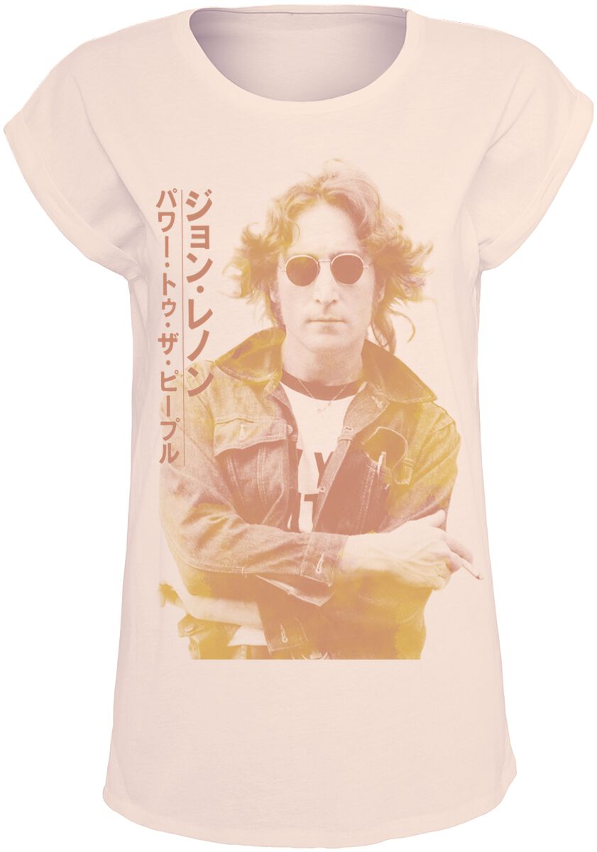 John Lennon Power To The People T-Shirt light pink - Image 2