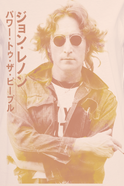John Lennon Power To The People T-Shirt light pink - Image 3