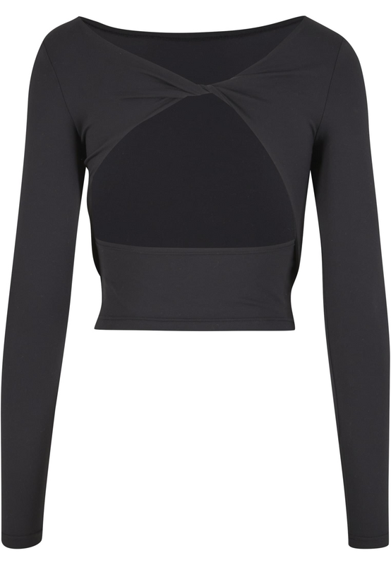 Urban Classics Ladies' Slim Fit Long-sleeved Top Long-sleeve Shirt black - Image 3