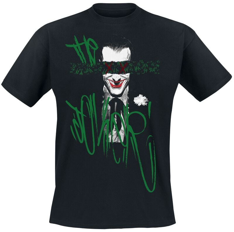 Batman The Joker - Green Eye Fold T-Shirt black - Image 2