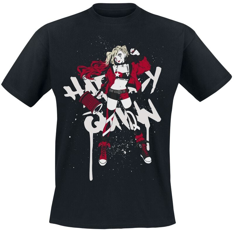 Batman Harley Quinn - Manga Style T-Shirt black - Image 2