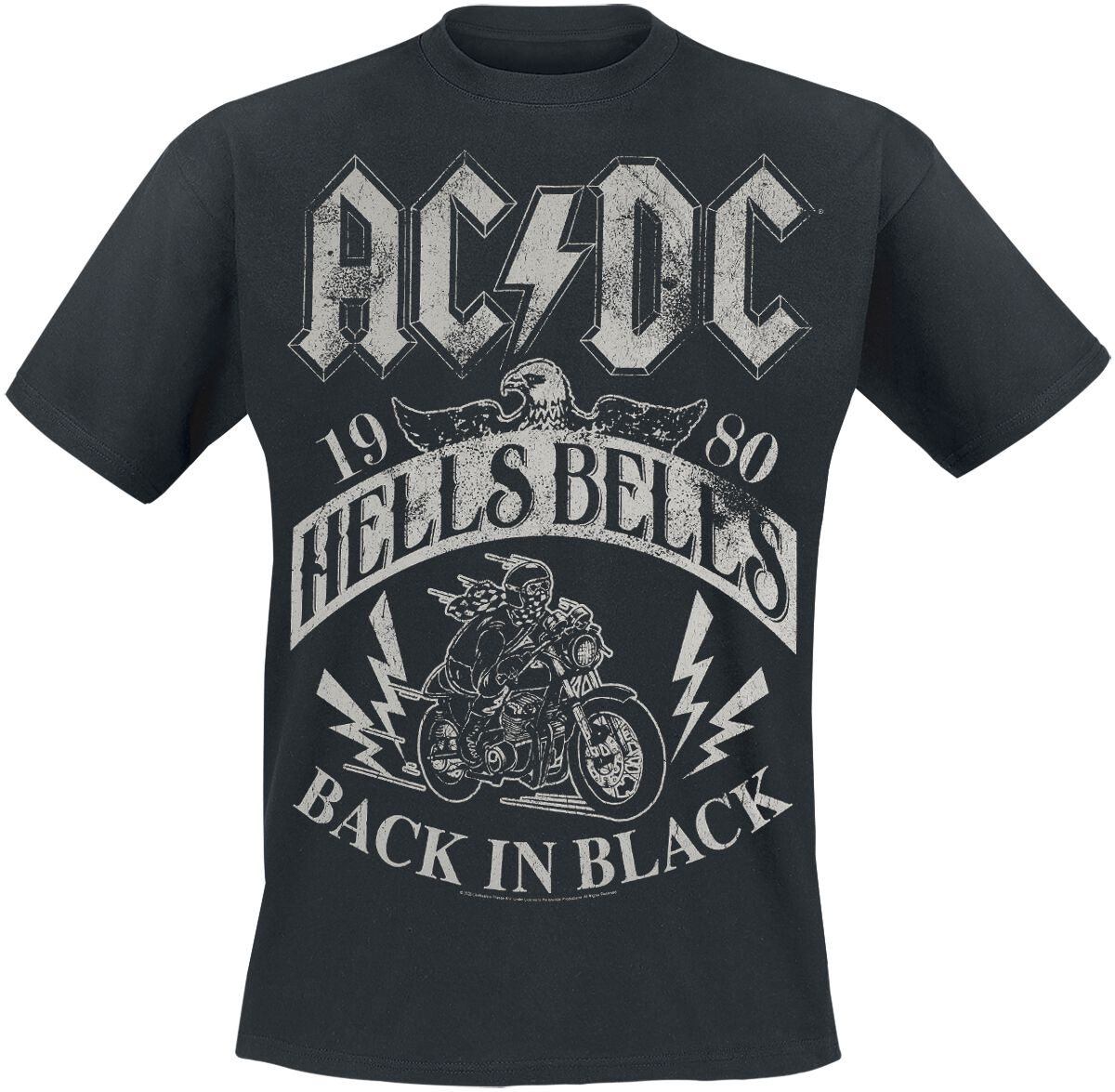 AC/DC Hells Bells 1980 - Heavyweight T-Shirt black - Image 2