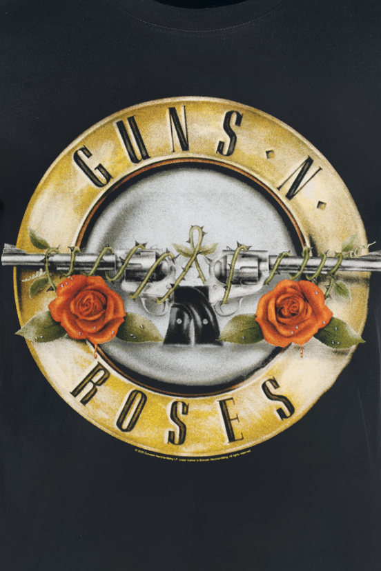 Guns N' Roses Distressed Bullet - Heavyweight T-Shirt black - Image 3