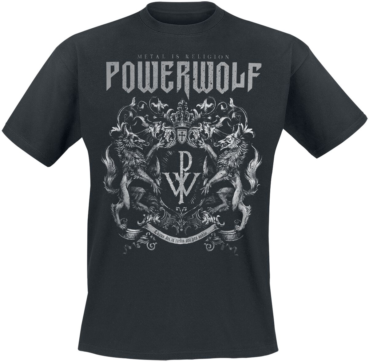 Powerwolf Crest - Metal Is Religion - Heavyweight T-Shirt black - Image 2