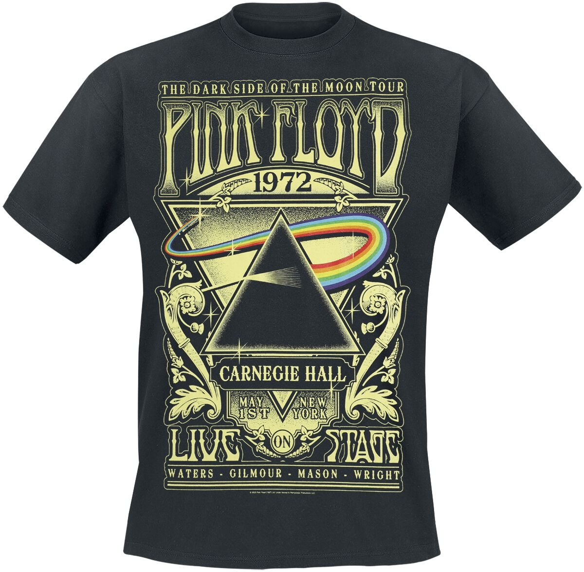 Pink Floyd The Dark Side Of The Moon - Live On Stage 1972 - Heavyweight T-Shirt black - Image 2
