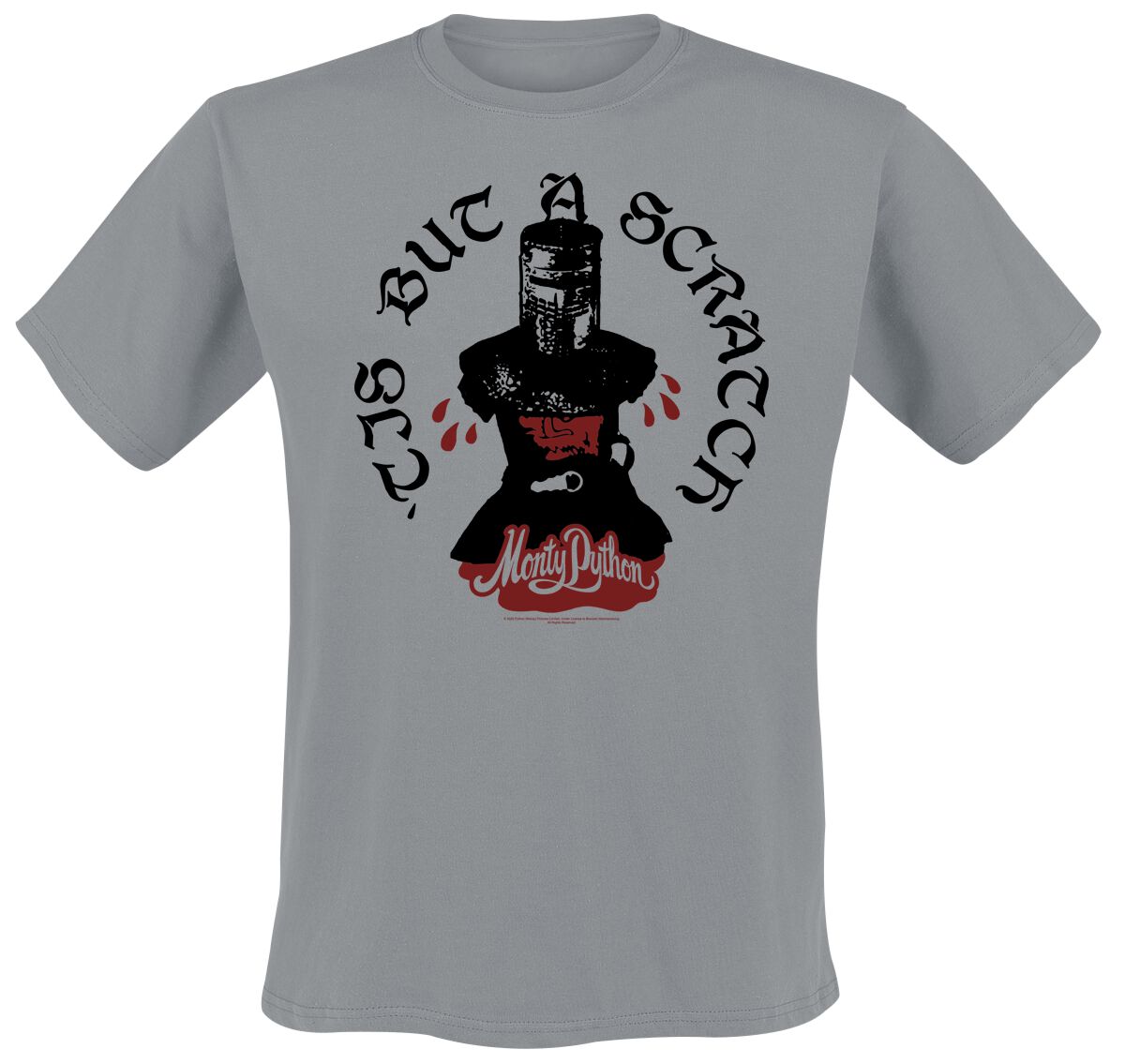 Monty Python Black Night Scratch T-Shirt grey - Image 2