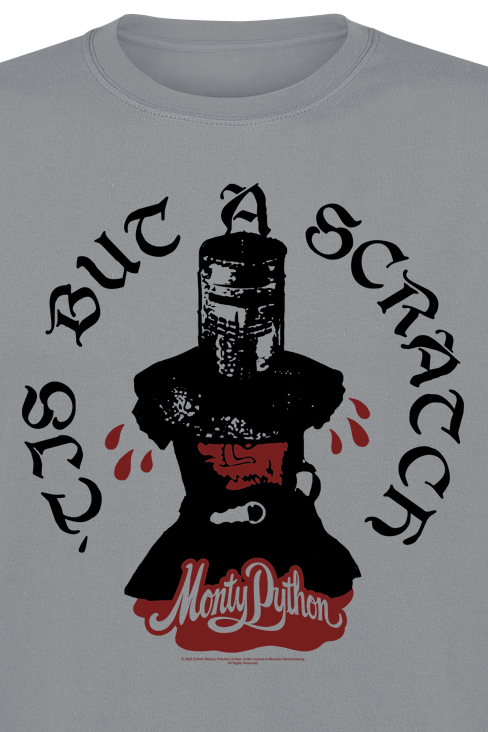 Monty Python Black Night Scratch T-Shirt grey - Image 3