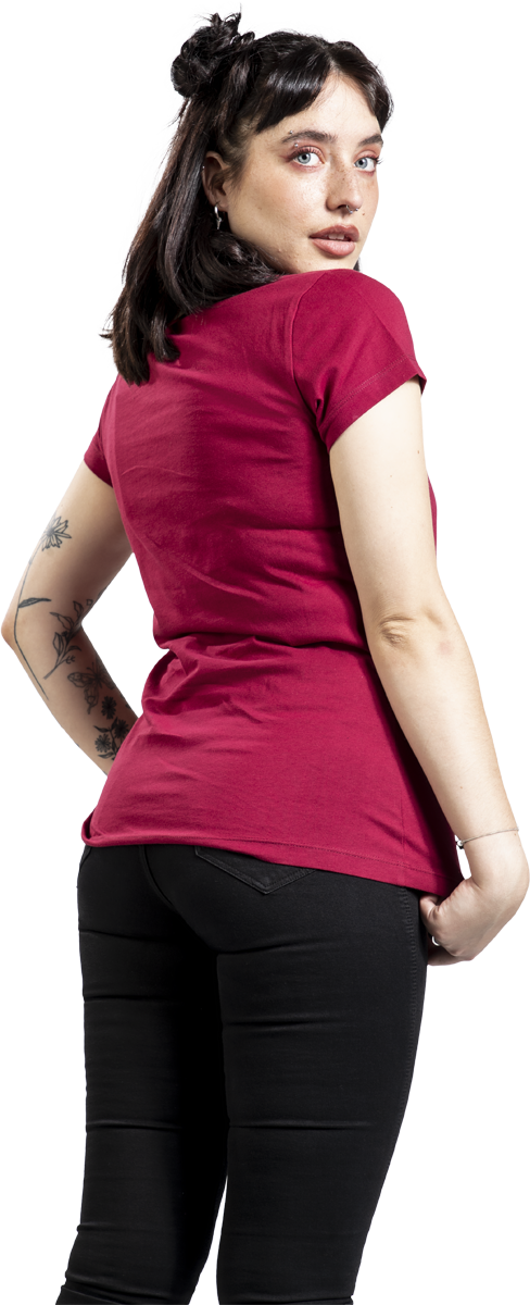 Grumpy Cat Why so grumpy? T-Shirt burgundy - Image 3