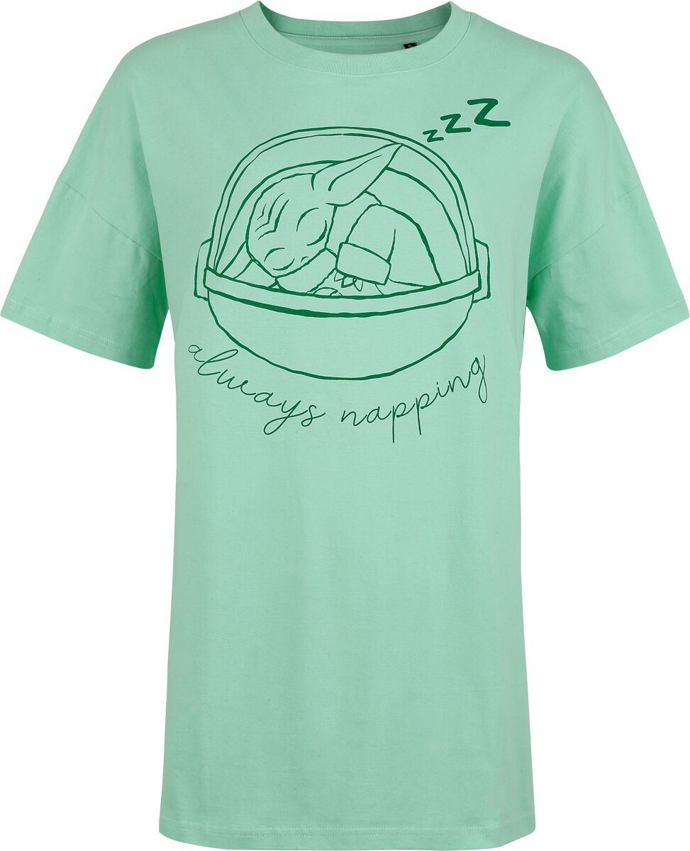 Star Wars Grogu napping - Oversized Oversized T-shirt light green - Image 2